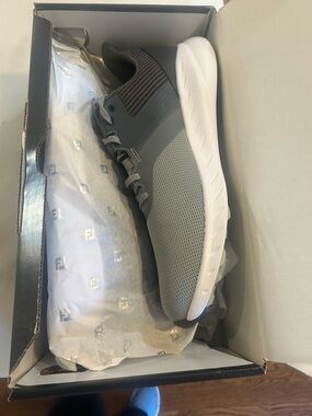 FootJoy Men's Athletic Golf Shoes in Gray and White